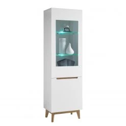 Mørteens Vitrine Tenabo - Blanc mat / Chêne à nœuds -Meubles de salle à manger Soldes Magasin 1000174303 191004 12413000004 DETAILS P000000001000174303
