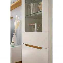 Mørteens Vitrine Tenabo - Blanc mat / Chêne à nœuds -Meubles de salle à manger Soldes Magasin 1000174303 200715 06263300011 DETAILS P000000001000174303