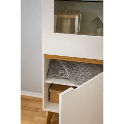 Mørteens Vitrine Tenabo - Blanc mat / Chêne à nœuds -Meubles de salle à manger Soldes Magasin 1000174303 200715 06263400013 DETAILS P000000001000174303