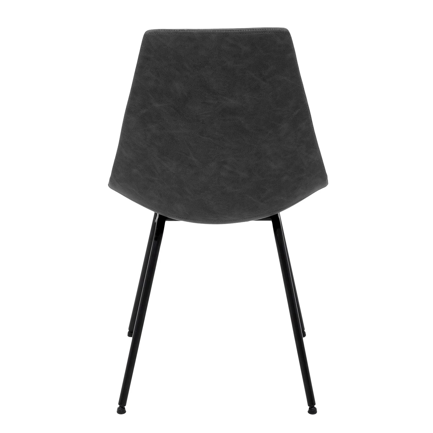 Tenzo Chaises capitonnées Alice (lot de 2) - Tissu / Métal - Chrome - Anthracite 2 Tenzo Chaises capitonnées Alice (lot de 2) - Tissu / Métal - Chrome - Anthracite – Image 2