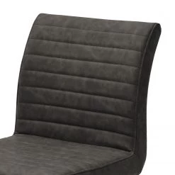 Ars manufacti Chaises cantilever Finga I (lot de 2) - Cuir synthétique Kasai: Gris - Noir -Meubles de salle à manger Soldes Magasin 1000176437 201021 10343200116 DETAILS P000000001000176437