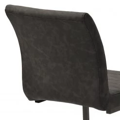 Ars manufacti Chaises cantilever Finga I (lot de 2) - Cuir synthétique Kasai: Gris - Noir -Meubles de salle à manger Soldes Magasin 1000176437 201021 10343200117 DETAILS P000000001000176437