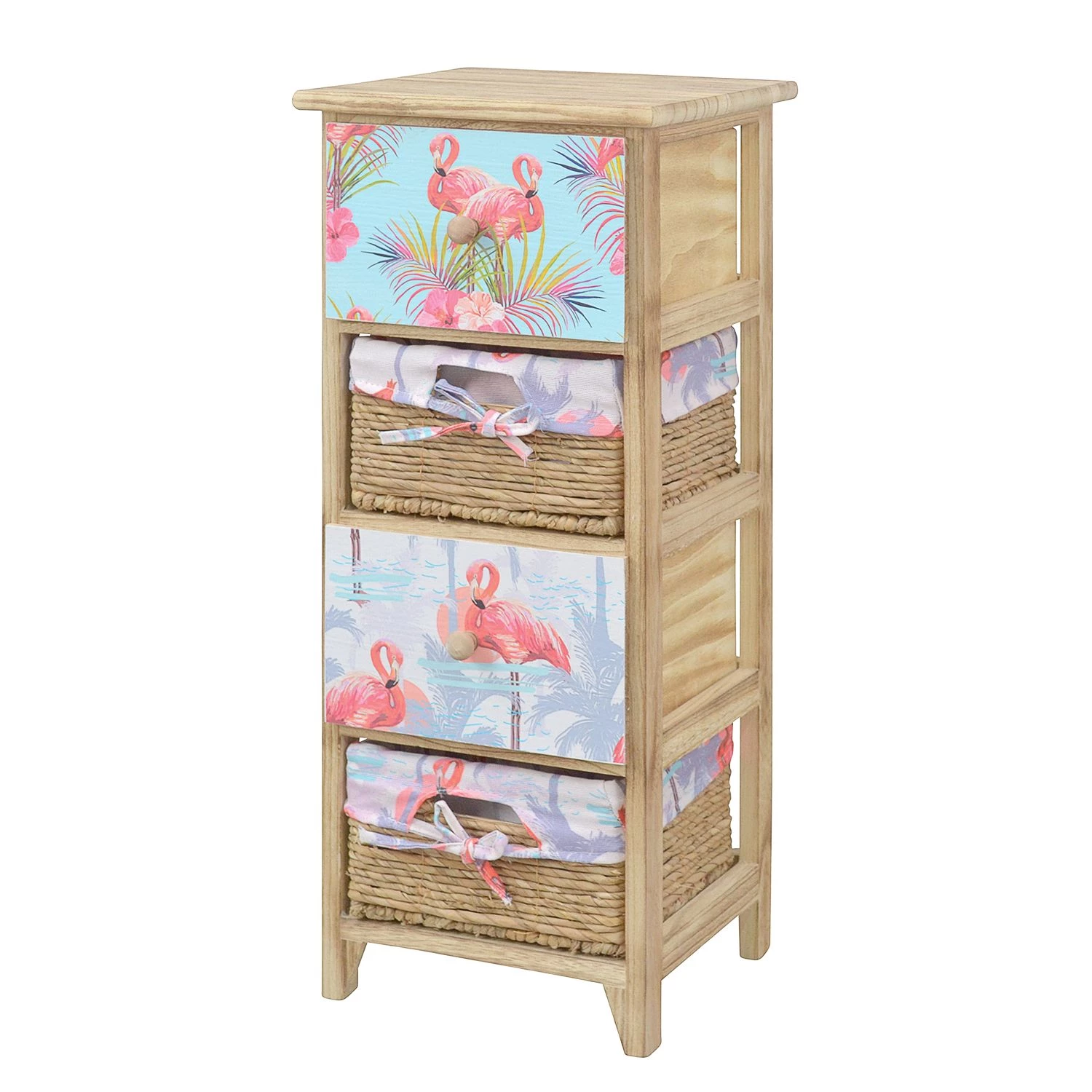 Ridgevalley Commode Dabel - Partiellement en paulownia massif - Marron / Multicolore - Hauteur : 74 cm 1 Ridgevalley Commode Dabel - Partiellement en paulownia massif - Marron / Multicolore - Hauteur : 74 cm