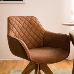 Mørteens Chaise à accoudoirs Pori II - Imitation cuir / Chêne massif - Marron - 1 chaise 18 Mørteens Chaise à accoudoirs Pori II - Imitation cuir / Chêne massif - Marron - 1 chaise -Meubles de salle à manger Soldes Magasin 1000176717 200302 15293400003 DETAILS P000000001000176717