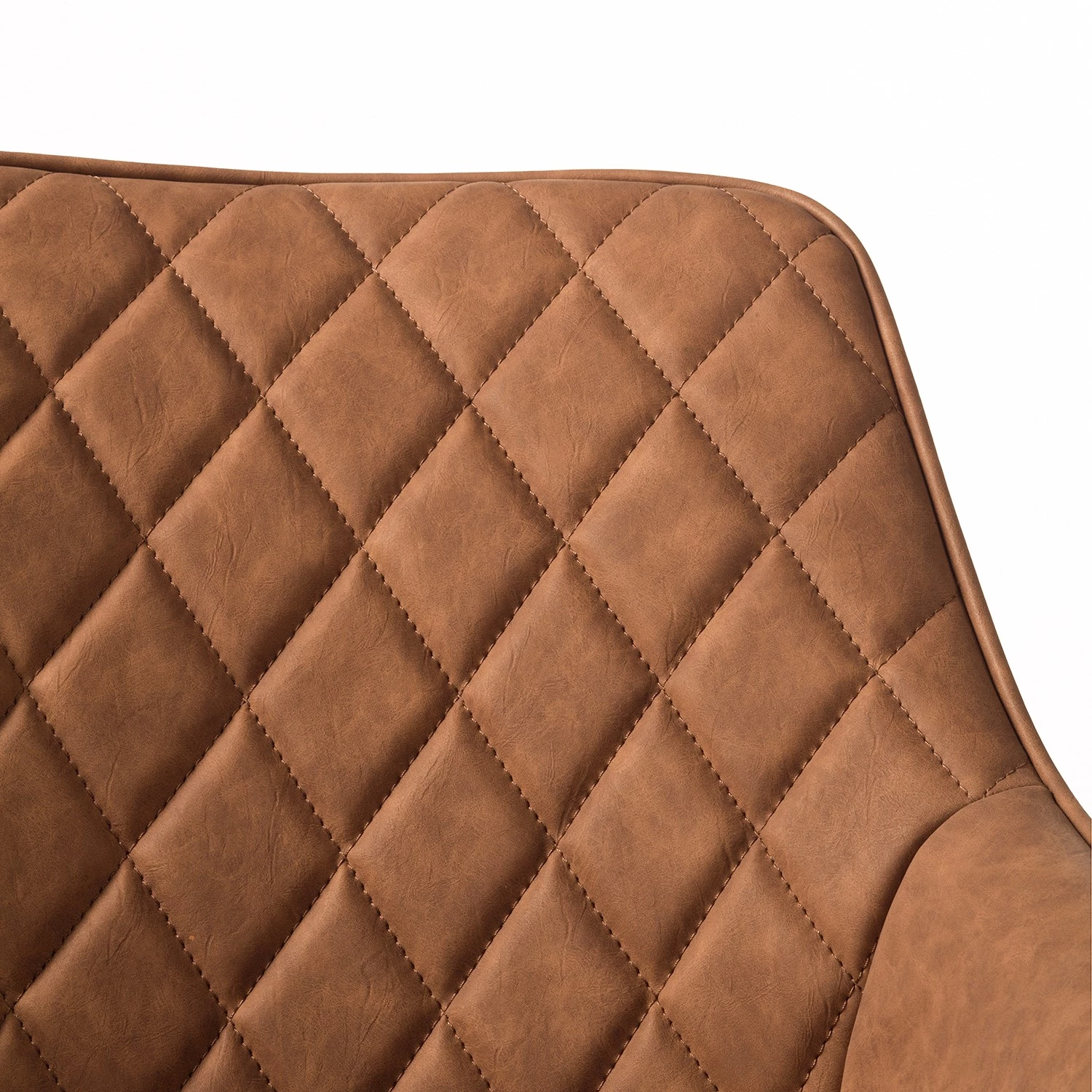 Mørteens Chaise à accoudoirs Pori II - Imitation cuir / Chêne massif - Marron - 1 chaise 7 Mørteens Chaise à accoudoirs Pori II - Imitation cuir / Chêne massif - Marron - 1 chaise – Image 7