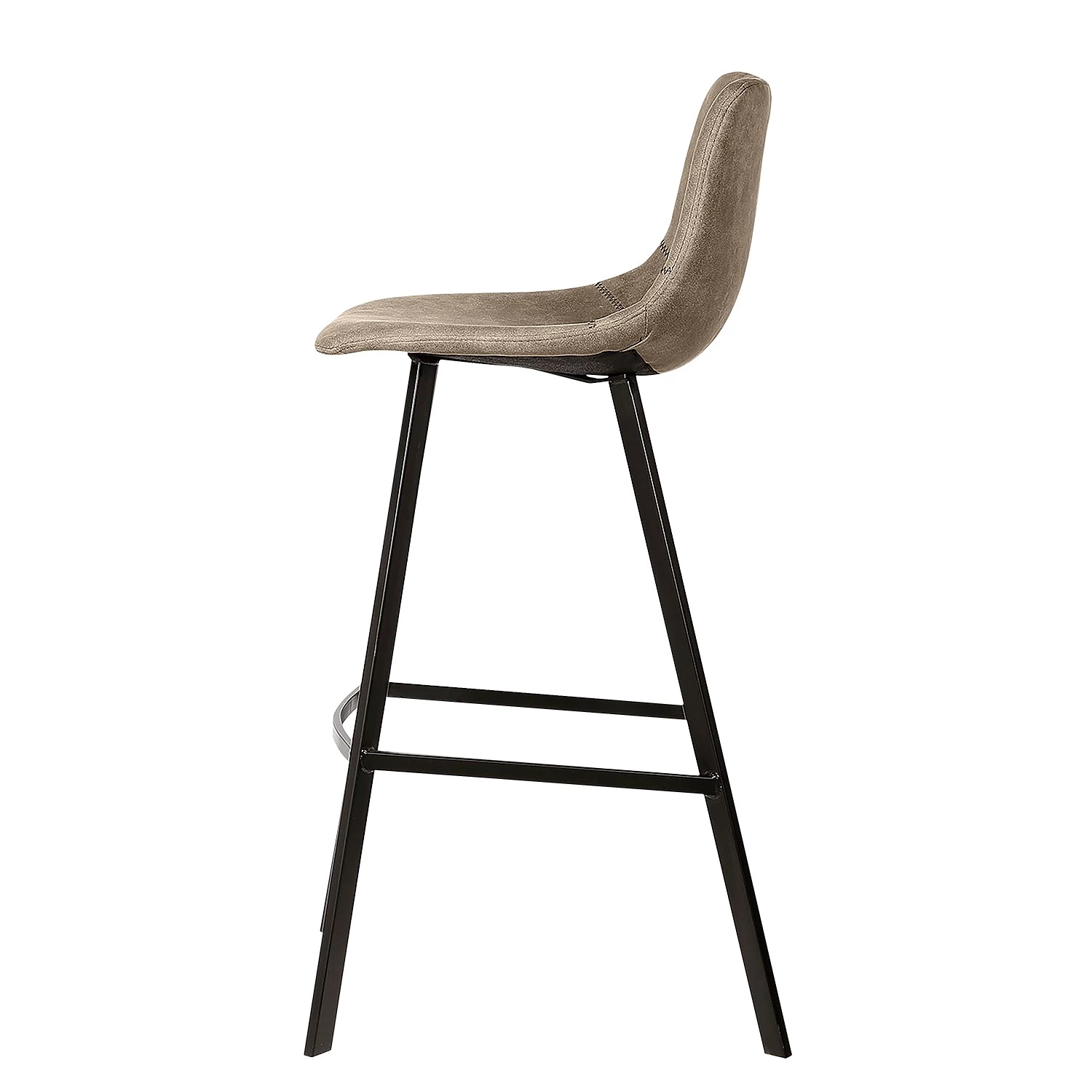 Ars manufacti Chaises de bar Luhi (lot de 2) - Microfibre / Acier - Limon vintage 4 Ars manufacti Chaises de bar Luhi (lot de 2) - Microfibre / Acier - Limon vintage – Image 4