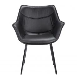 Studio Copenhagen Chaise de salle à manger Balimo - Cuir véritable / Métal - Noir -Meubles de salle à manger Soldes Magasin 1000176738 190614 12073400231 GALLERYIMAGES P000000001000176738