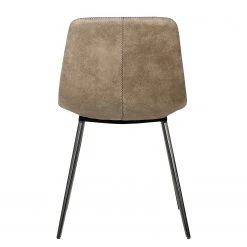 Ars manufacti Chaises Teini (lot de 2) - microfibre / Acier - Microfibre Colby: Cappuccino vintage -Meubles de salle à manger Soldes Magasin 1000176743 201013 13585100021 DETAILS P000000001000176743