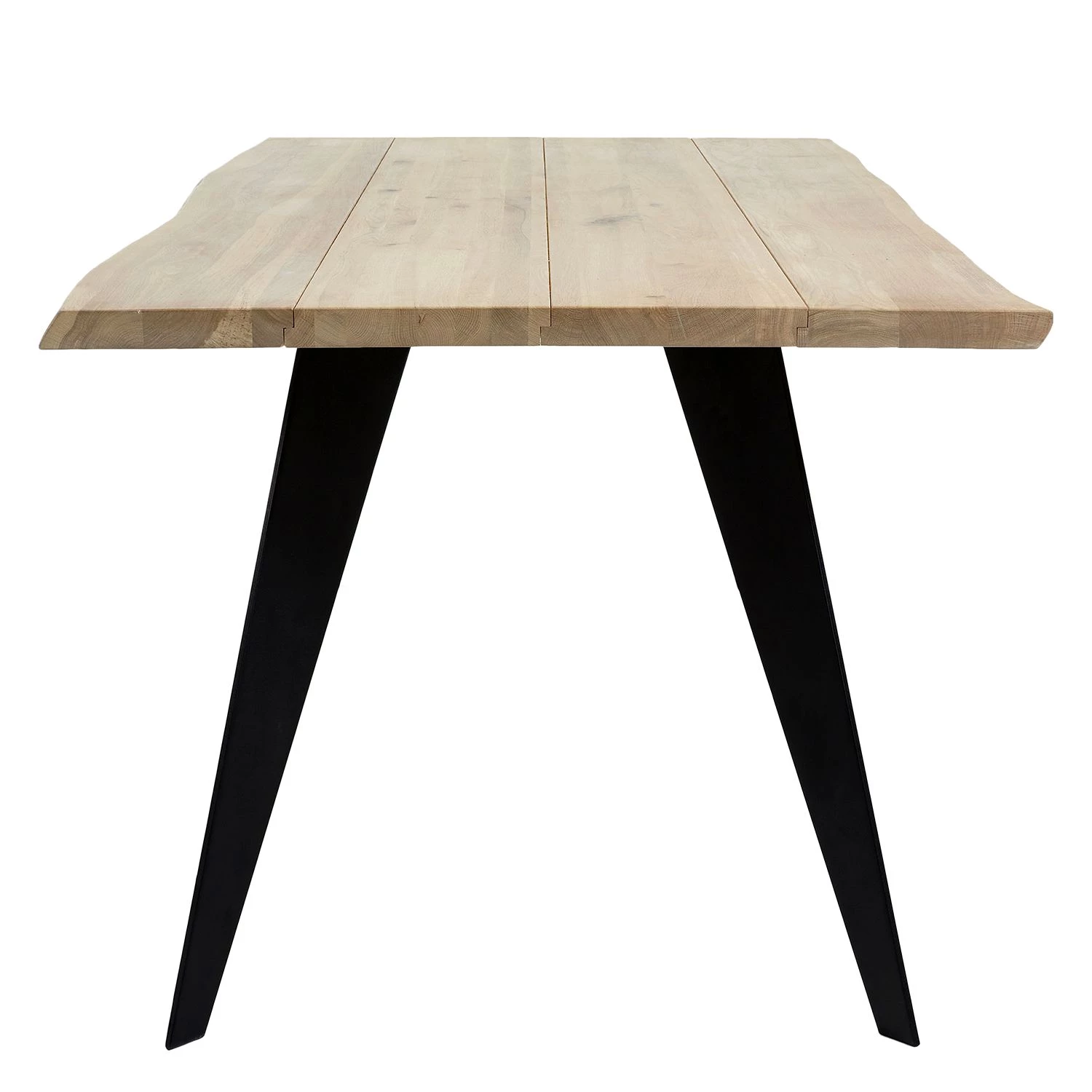 Norrwood Table Malling - Chêne massif / Acier - Noir - Chêne coloris lessivé - 220 x 100 cm 3 Norrwood Table Malling - Chêne massif / Acier - Noir - Chêne coloris lessivé - 220 x 100 cm – Image 3