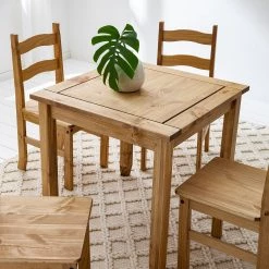 Maison Belfort Table Finca Rustica I - Pin massif - Epicéa naturel - 80 x 80 cm -Meubles de salle à manger Soldes Magasin 1000178025 200529 06233700002 DETAILS P000000001000178025