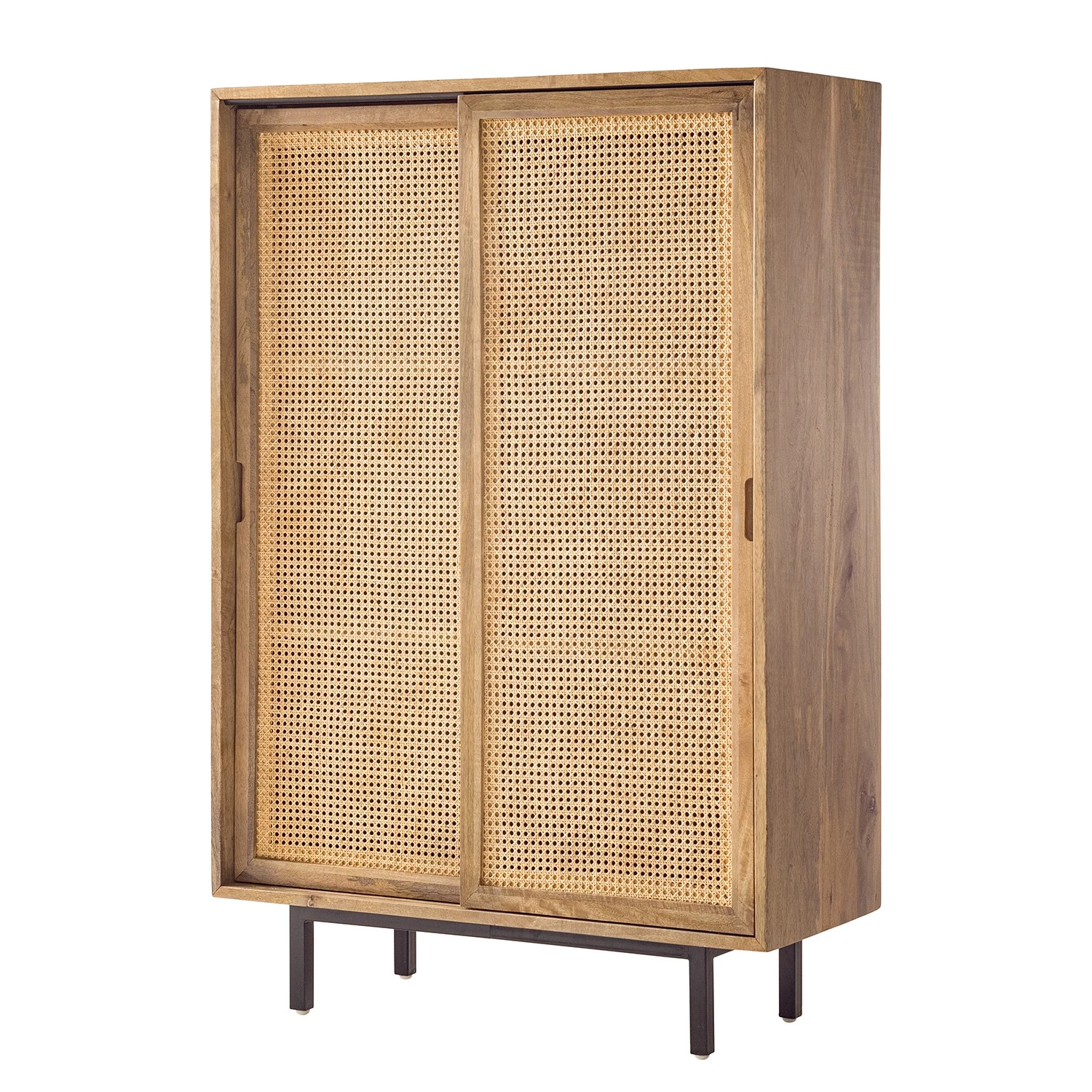 Ars manufacti Buffet haut Vina - Manguier massif / Rotin - Manguier / Noir 1 Ars manufacti Buffet haut Vina - Manguier massif / Rotin - Manguier / Noir