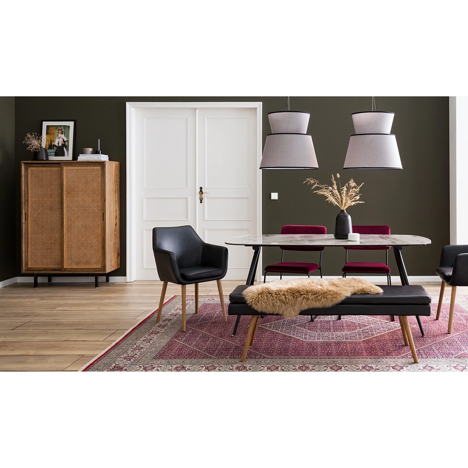 Ars manufacti Buffet haut Vina - Manguier massif / Rotin - Manguier / Noir 5 Ars manufacti Buffet haut Vina - Manguier massif / Rotin - Manguier / Noir – Image 5