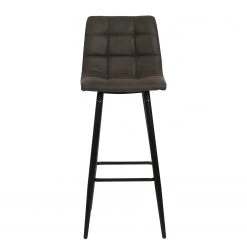 Ars manufacti Chaises de bar Donnell (lot de 2) - Microfibre/ Acier - Noir mat - Anthracite -Meubles de salle à manger Soldes Magasin 1000178088 190913 11554400025 DETAILS P000000001000178088