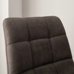 Ars manufacti Chaises de bar Donnell (lot de 2) - Microfibre/ Acier - Noir mat - Anthracite -Meubles de salle à manger Soldes Magasin 1000178088 200310 11100700010 DETAILS P000000001000178088