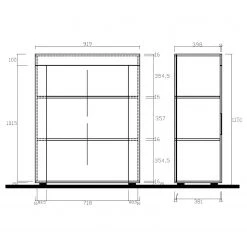 LC Spa Buffet haut Easy - Blanc brillant -Meubles de salle à manger Soldes Magasin 1000178241 190807 07483700002 SKETCH DETAILS P000000001000178241 sketch