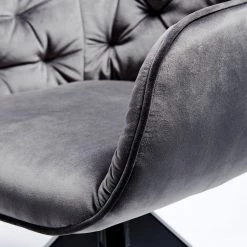 Jack & Alice Chaise Tibas - rotatif - Velours / Acier - Noir - Gris argenté 10 Jack & Alice Chaise Tibas - rotatif - Velours / Acier - Noir - Gris argenté -Meubles de salle à manger Soldes Magasin 1000178303 190621 06541000005 GALLERYIMAGES P000000001000178303