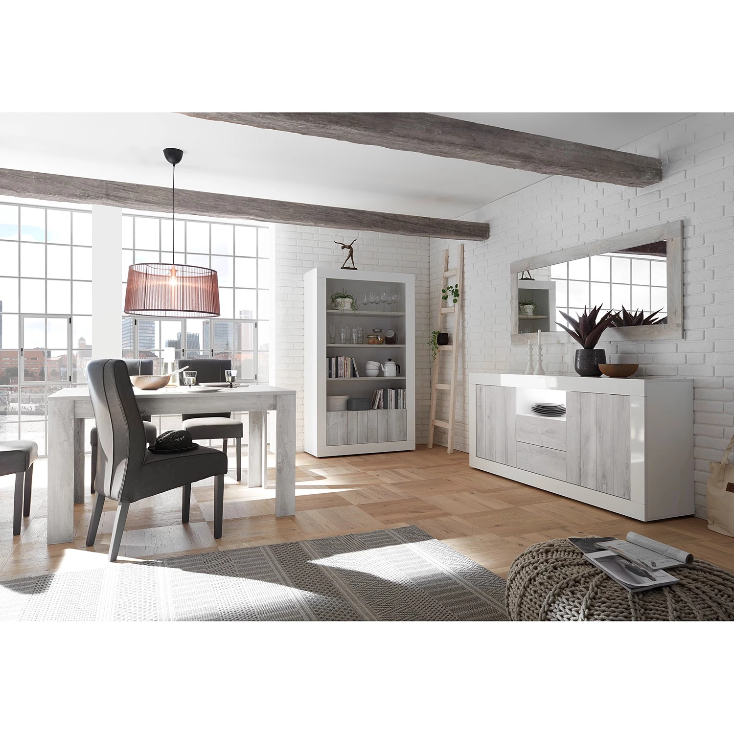 LC Spa Buffet Urbino I - Gris clair / Blanc 5 LC Spa Buffet Urbino I - Gris clair / Blanc – Image 5