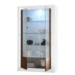 LC Spa Vitrine Urbino - Imitation noisetier / Blanc -Meubles de salle à manger Soldes Magasin 1000178447 201029 09010600679 DETAILS P000000001000178447