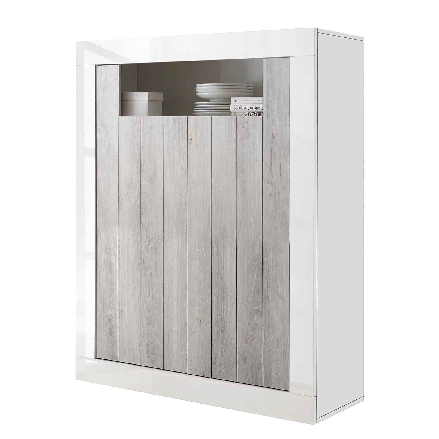 LC Spa Buffet haut Urbino - Gris clair / Blanc 1 LC Spa Buffet haut Urbino - Gris clair / Blanc