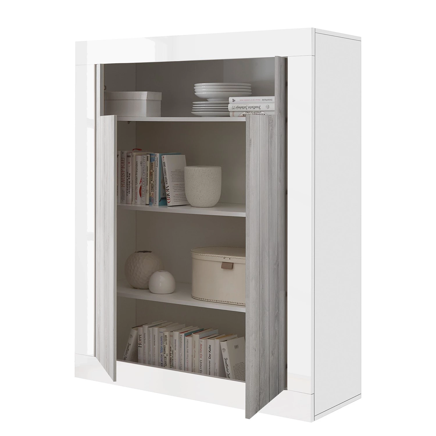 LC Spa Buffet haut Urbino - Gris clair / Blanc 6 LC Spa Buffet haut Urbino - Gris clair / Blanc – Image 6