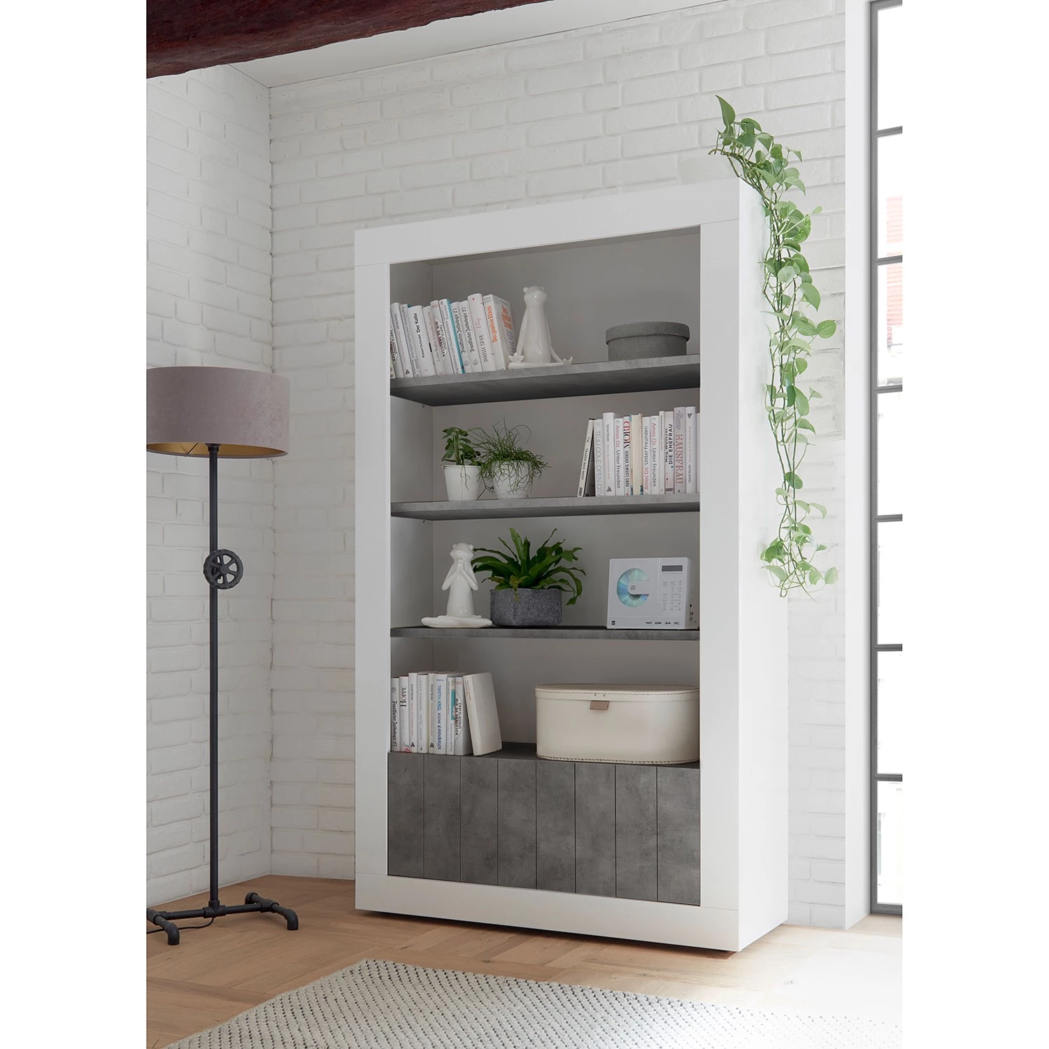 LC Spa Étagère Urbino - Imitation béton / Blanc 2 LC Spa Étagère Urbino - Imitation béton / Blanc – Image 2