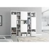 Loftscape Bibliothèque Emporior VII - Blanc brillant - Largeur : 224 cm