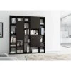 Loftscape Bibliothèque Emporior VII - Imitation chêne marron-noir - Largeur : 214 cm