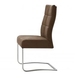 Fredriks Chaises cantilever Bury II (lot de 2) - Imitation cuir / Acier inoxydable - Sable -Meubles de salle à manger Soldes Magasin 1000178996 190725 10290600003 DETAILS P000000001000178996