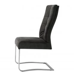 Fredriks Chaises cantilever Bury I (lot de 2) - Imitation cuir / Acier inoxydable - Noir -Meubles de salle à manger Soldes Magasin 1000178998 190725 10290700010 DETAILS P000000001000178998