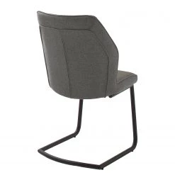 Fredriks Chaises cantilever Macapa (lot de 2) - Imitation cuir / Tissé à plat - Noir - Gris -Meubles de salle à manger Soldes Magasin 1000179034 190725 10291900125 DETAILS P000000001000179034