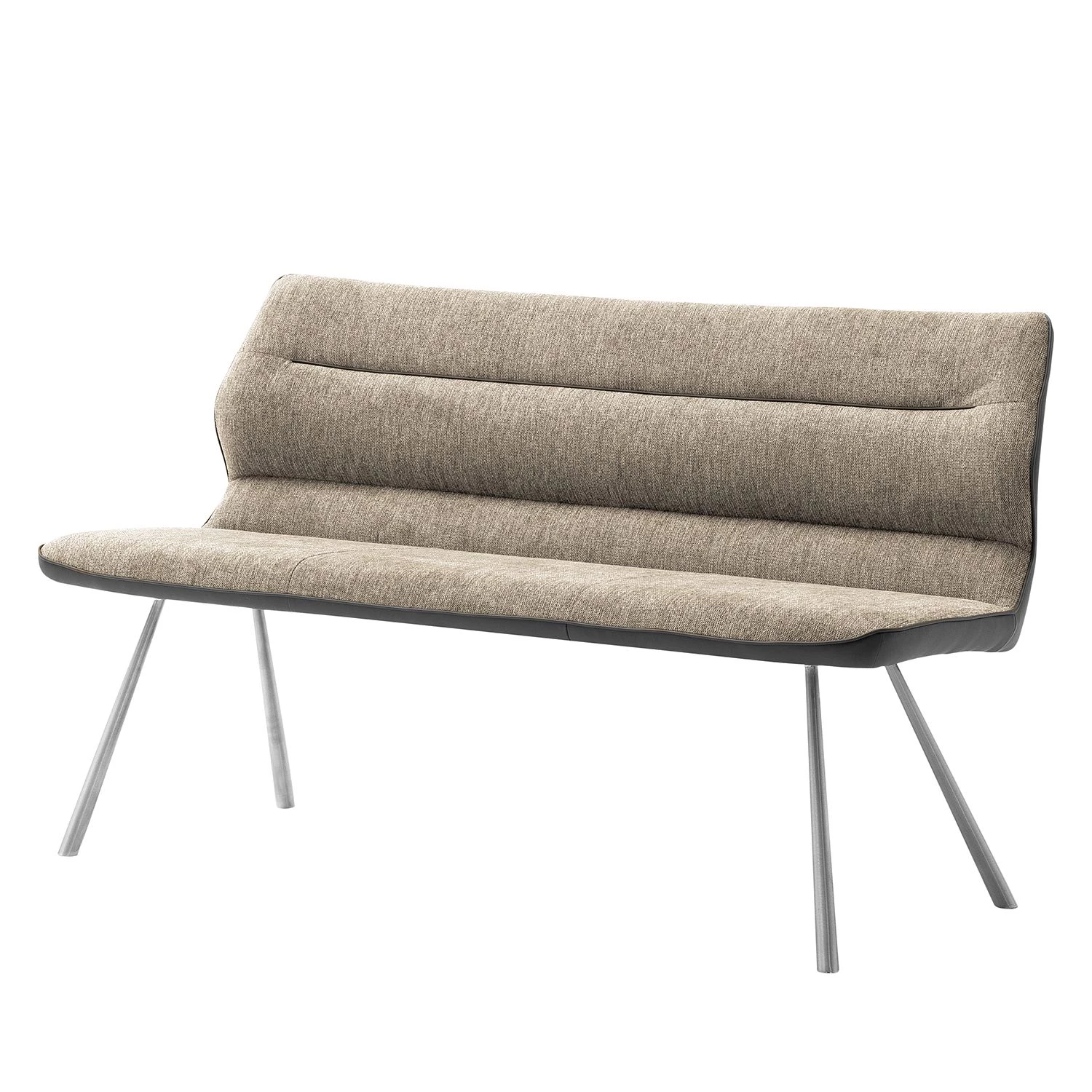 Fredriks Banc Kiama - Imitation cuir / Tissé à plat - Acier inoxydable - Cappuccino 1 Fredriks Banc Kiama - Imitation cuir / Tissé à plat - Acier inoxydable - Cappuccino