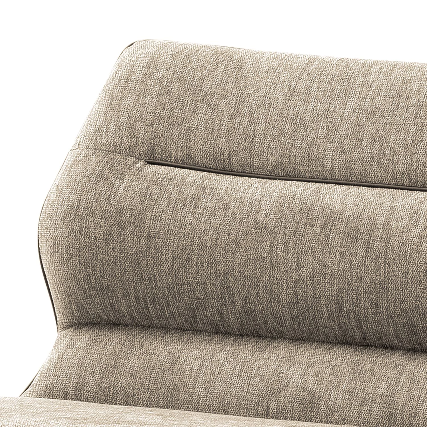 Fredriks Banc Kiama - Imitation cuir / Tissé à plat - Acier inoxydable - Cappuccino 2 Fredriks Banc Kiama - Imitation cuir / Tissé à plat - Acier inoxydable - Cappuccino – Image 2