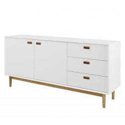 Tenzo Buffet Svea II - Blanc / Imitation chêne