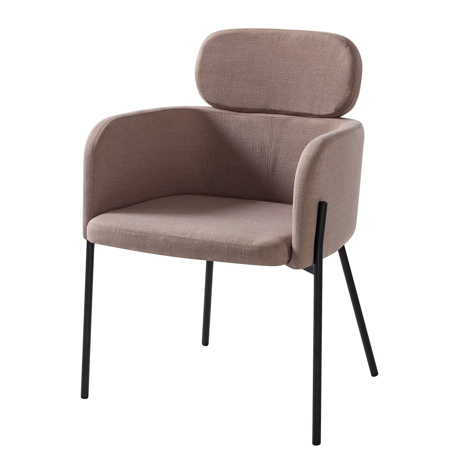 Mørteens Chaises à accoudoirs Menly - Tissu / Métal - Noir - Rose vieilli 1 Mørteens Chaises à accoudoirs Menly - Tissu / Métal - Noir - Rose vieilli