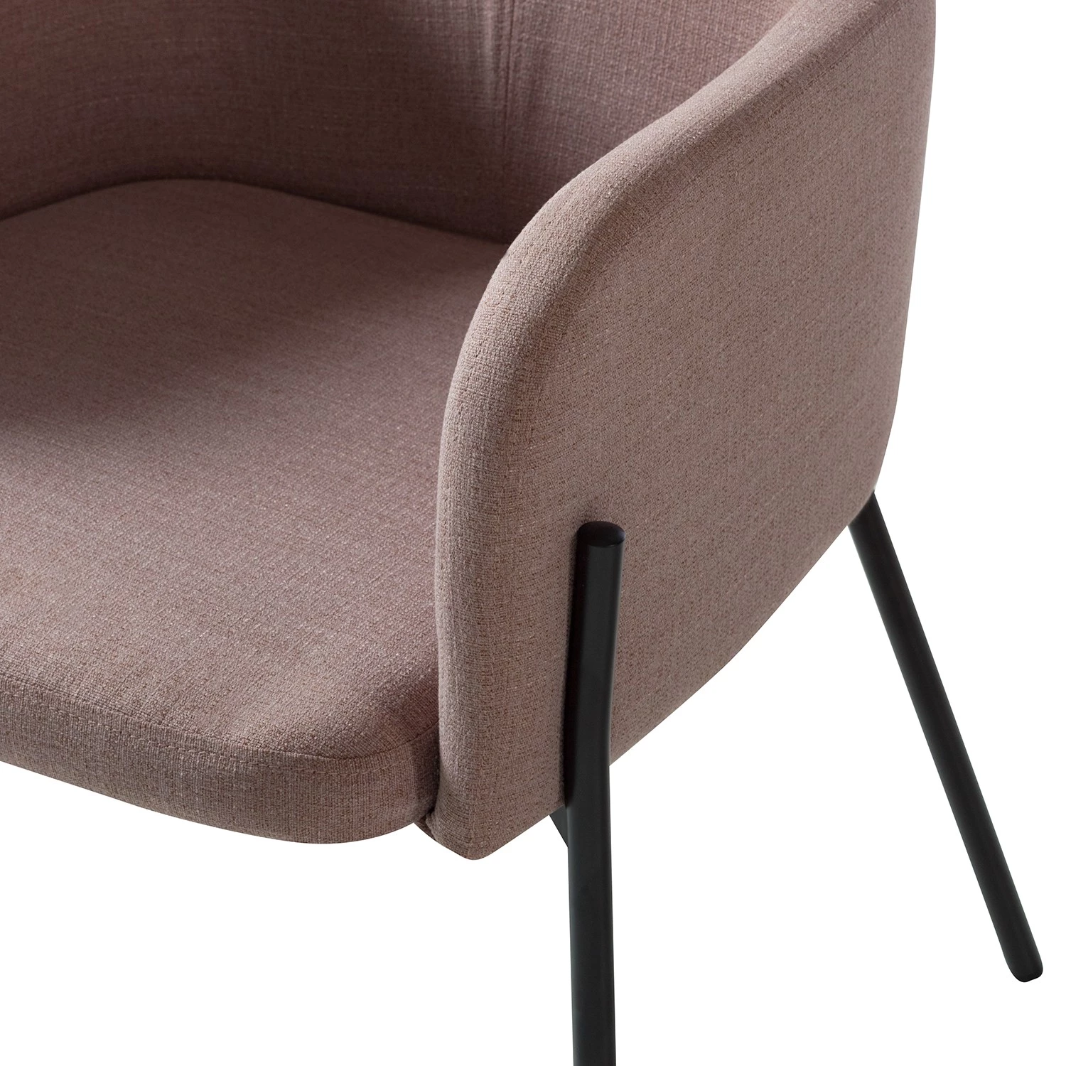 Mørteens Chaises à accoudoirs Menly - Tissu / Métal - Noir - Rose vieilli 8 Mørteens Chaises à accoudoirs Menly - Tissu / Métal - Noir - Rose vieilli – Image 8