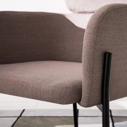 Mørteens Chaises à accoudoirs Menly - Tissu / Métal - Noir - Rose vieilli 27 Mørteens Chaises à accoudoirs Menly - Tissu / Métal - Noir - Rose vieilli -Meubles de salle à manger Soldes Magasin 1000179459 200122 12294700012 DETAILS P000000001000179459