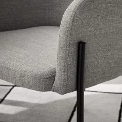 Mørteens Chaises à accoudoirs Menly - Tissu / Métal - Noir - Gris -Meubles de salle à manger Soldes Magasin 1000179460 200122 12294700018 DETAILS P000000001000179460