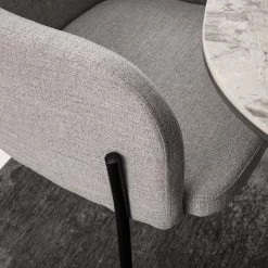 Mørteens Chaises à accoudoirs Menly - Tissu / Métal - Noir - Gris -Meubles de salle à manger Soldes Magasin 1000179460 200122 12294700020 DETAILS P000000001000179460