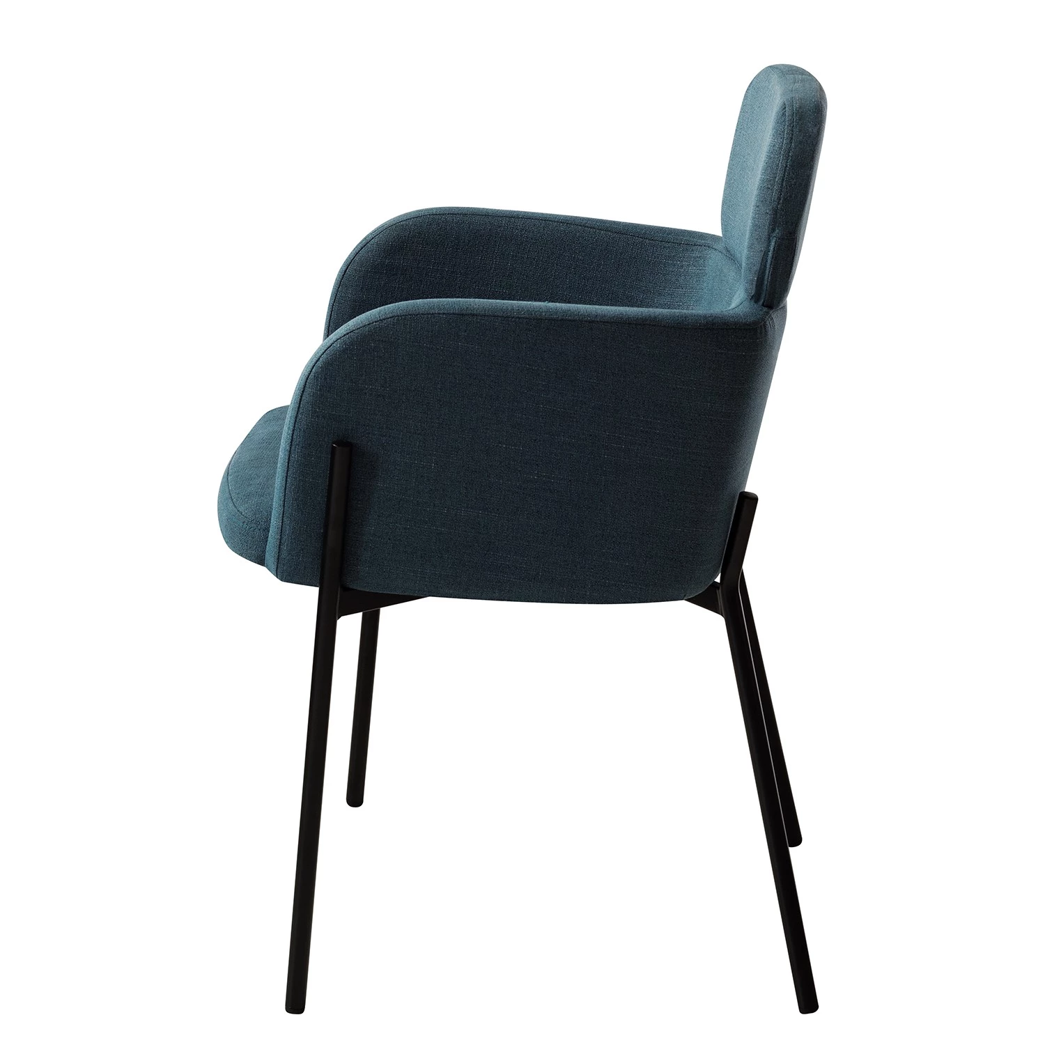 Mørteens Chaises à accoudoirs Menly - Tissu / Métal - Noir - Bleu Gris 6 Mørteens Chaises à accoudoirs Menly - Tissu / Métal - Noir - Bleu Gris – Image 6
