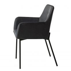Mørteens Chaises à accoudoirs Mehle - Tissu / Métal - Noir - Anthracite -Meubles de salle à manger Soldes Magasin 1000179467 200131 13342900043 DETAILS P000000001000179467