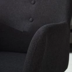 Mørteens Chaises à accoudoirs Mehle - Tissu / Métal - Noir - Anthracite -Meubles de salle à manger Soldes Magasin 1000179467 200310 11380500040 DETAILS P000000001000179467