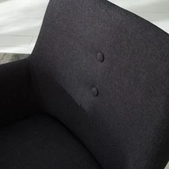 Mørteens Chaises à accoudoirs Mehle - Tissu / Métal - Noir - Anthracite -Meubles de salle à manger Soldes Magasin 1000179467 200310 11380500041 DETAILS P000000001000179467