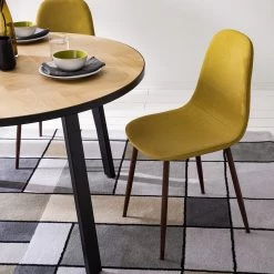 Mørteens Chaise capitonnée Iskmo VI - Tissu / Métal - Imitation noyer - Jaune moutarde - Lot de 2 14 Mørteens Chaise capitonnée Iskmo VI - Tissu / Métal - Imitation noyer - Jaune moutarde - Lot de 2 -Meubles de salle à manger Soldes Magasin 1000179471 200122 12294800045 MOOD DETAILS P000000001000179471 mood