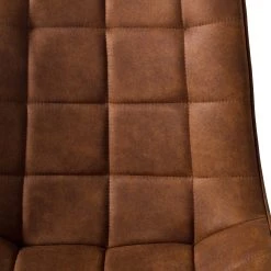 Fredriks Chaise cantilever Kemmel - Microfibre / Métal - Noir - Cognac - Lot de 2 -Meubles de salle à manger Soldes Magasin 1000179472 200121 14403900076 DETAILS P000000001000179472