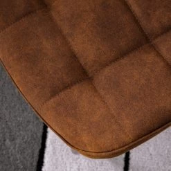 Fredriks Chaise cantilever Kemmel - Microfibre / Métal - Noir - Cognac - Lot de 2 -Meubles de salle à manger Soldes Magasin 1000179472 200122 12294800052 DETAILS P000000001000179472