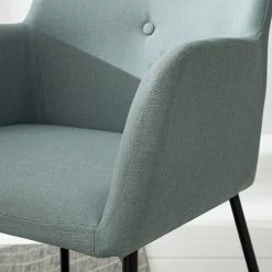 Mørteens Chaises à accoudoirs Mehle - Tissu / Métal - Noir - Vert menthe -Meubles de salle à manger Soldes Magasin 1000179473 200310 11380700050 DETAILS P000000001000179473