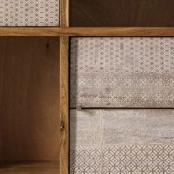 Ars manufacti Buffet haut Buuda - Partiellement en acacia massif - Écru / Acacia -Meubles de salle à manger Soldes Magasin 1000182054 200225 06193400007 DETAILS P000000001000182054