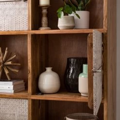 Ars manufacti Buffet haut Buuda - Partiellement en acacia massif - Écru / Acacia -Meubles de salle à manger Soldes Magasin 1000182054 200227 06193100003 MOOD DETAILS P000000001000182054 mood