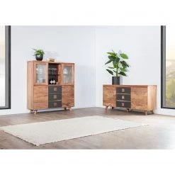 Red Living Buffet Dekla II - Acacia massif - Acacia / Anthracite 3 Red Living Buffet Dekla II - Acacia massif - Acacia / Anthracite -Meubles de salle à manger Soldes Magasin 1000182205 191031 16154700002 MOOD DETAILS P000000001000182205 mood