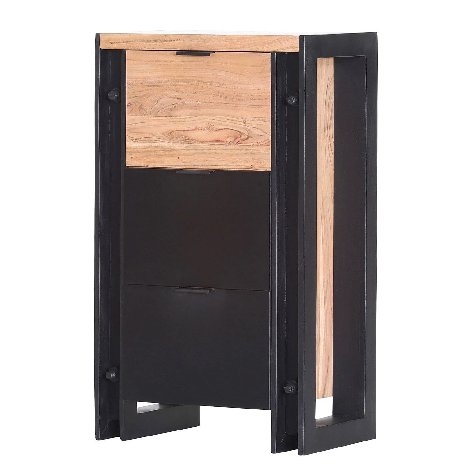 Red Living Commode Galvan - Acacia massif - Acacia / Noir 1 Red Living Commode Galvan - Acacia massif - Acacia / Noir